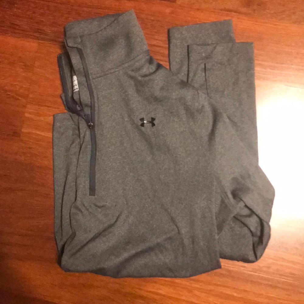 gray under armour quarter zip